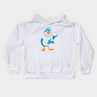 Bird as Cook with Platter Kids Hoodie